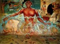 figure symbolisant la course africaine 1951 Diego Rivera